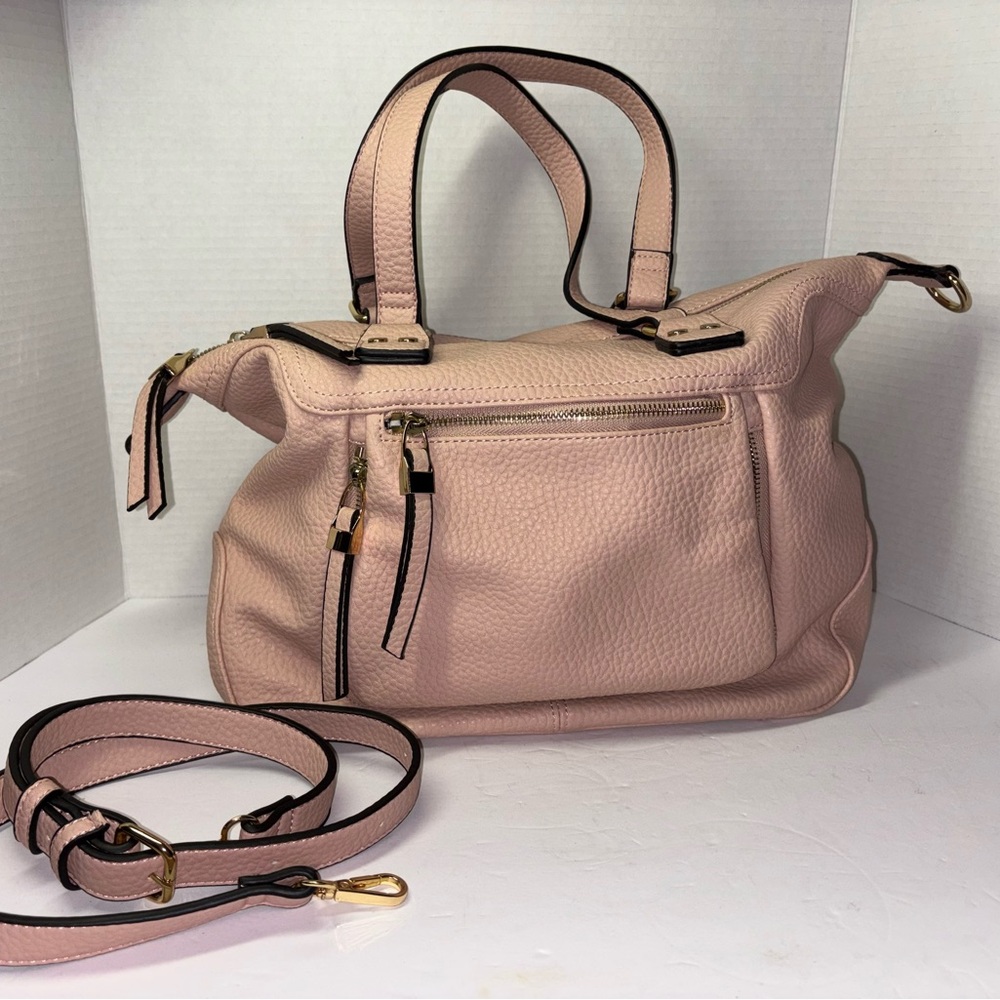 Blush Pink Pebbled Tote Bag Urban Expressions Torrey Purse Satchel Handbag - Picture 3 of 10